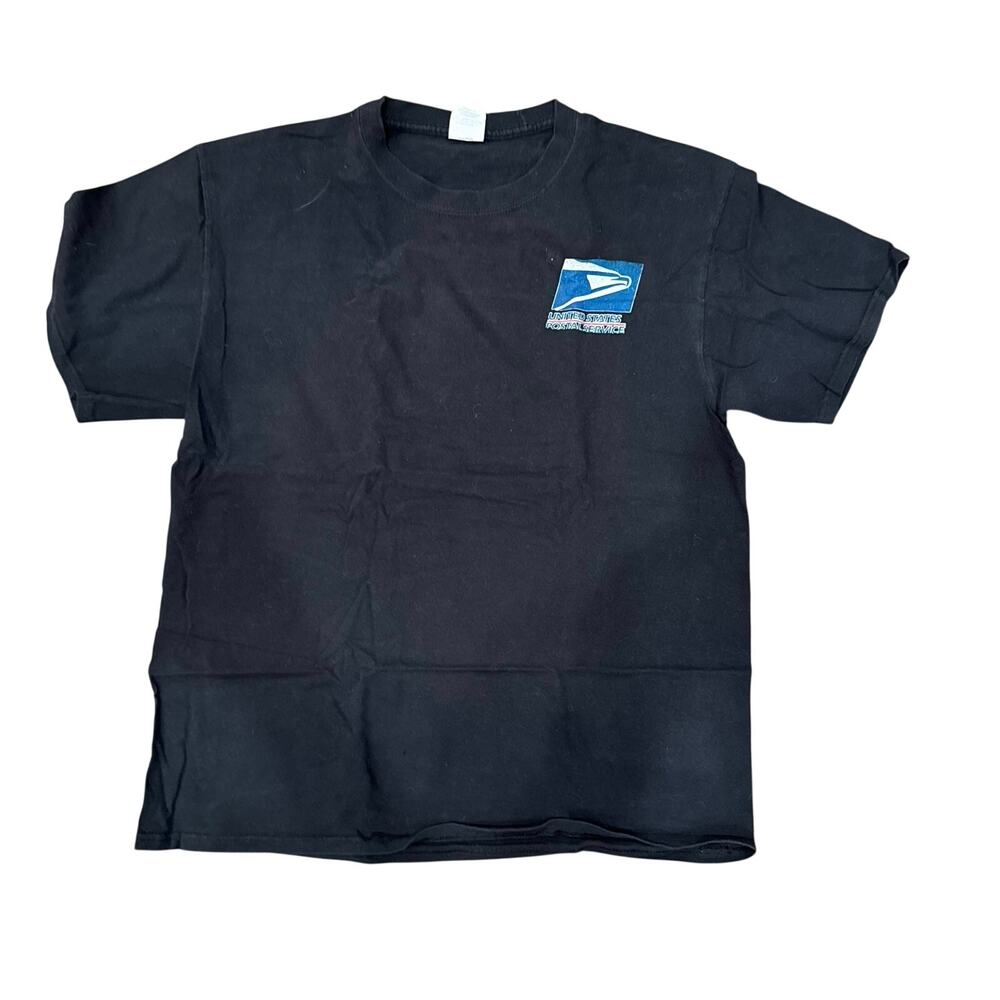 VINTAGE USPS Letter Carrier T Shirt Mens Large Black Postal Worker  Mailman Tee